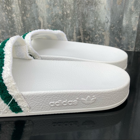 Adidas Originals Men’s NWT Slides In White & Green - Picture 8 of 16